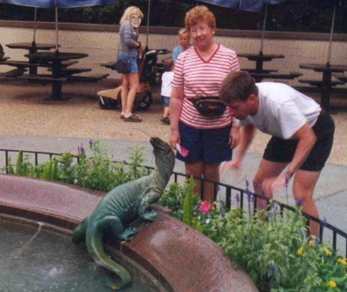 Kiss it! Kiss that lizard boy!  Make your Mamma proud!