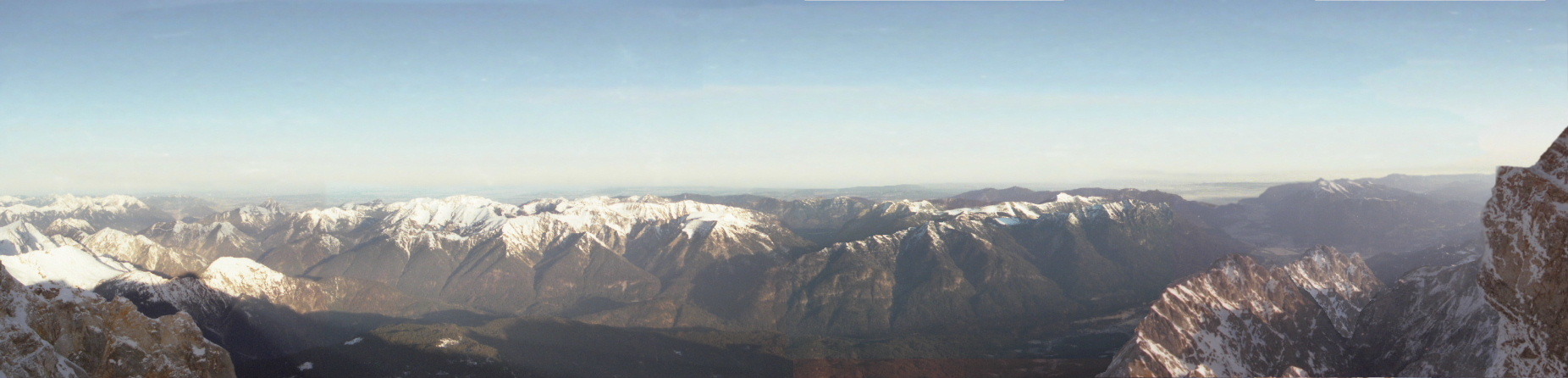 Looking North towards Munich, Germany from Zugspitz