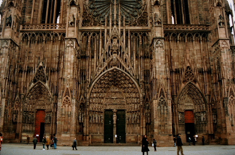 Church door at Strasbourg Cathedral, France