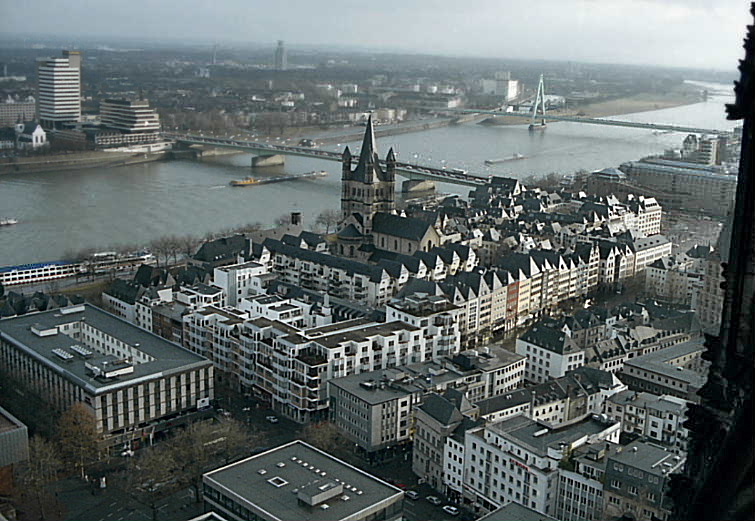 Cologne, Germany, seen from the Cologne Dom