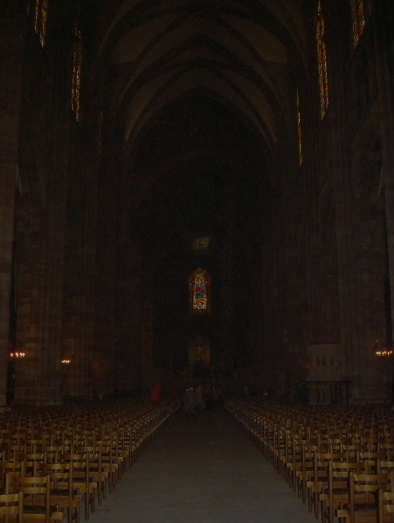 Interior view, Strasbourg Cathedral, France