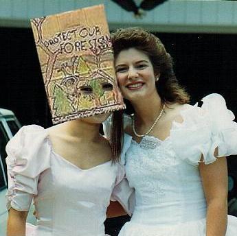 Re-enacting that old song 'Dancing cheek-to-paper sack'>>>
