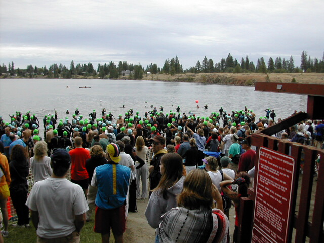 Like hundreds of...er...uh...logs, they float into Medical Lake for this test of endurance and sanity>>>